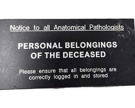 Personal Belongings (Small Metal Sign)